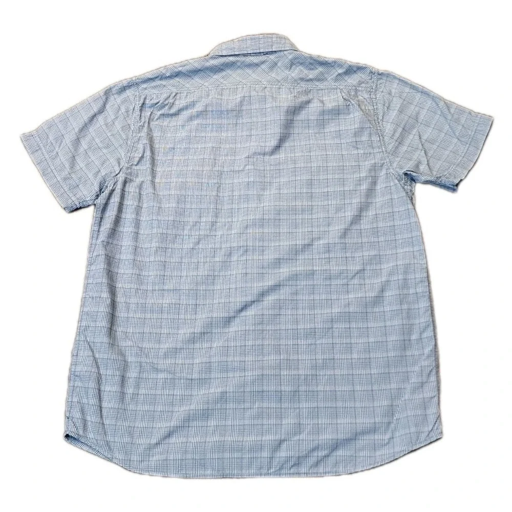 The North Face, Men's, Blue Plaid, Short Sleeve, Button Up Shirt, Size XL